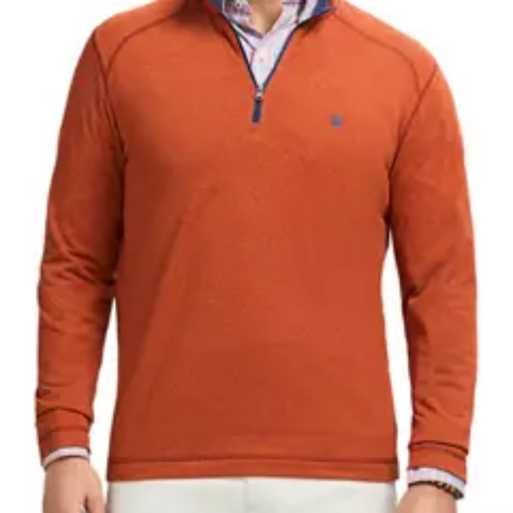 IZOD Advantage Performance Stretch Quarter Zip Long Sleeve Sz Large